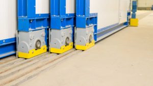 Demag Wheel Blocks used for a moveable wall