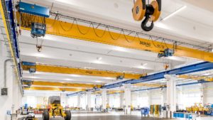 Demag box girder single girder cranes with Demag DMR wire rope hoists