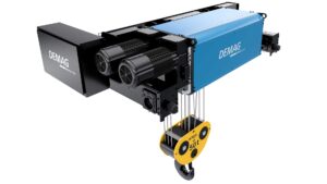 The Demag DVR rope hoist with 50 ton capacity.